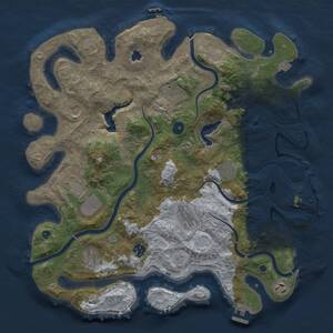 Thumbnail Rust Map: Procedural Map, Size: 4050, Seed: 784159053, 15 Monuments