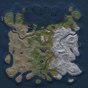 Thumbnail Rust Map: Procedural Map, Size: 4250, Seed: 535527077, 15 Monuments