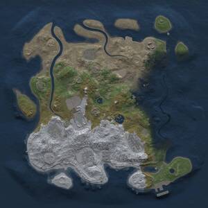 Thumbnail Rust Map: Procedural Map, Size: 3500, Seed: 884501985, 14 Monuments