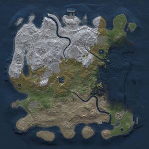 Thumbnail Rust Map: Procedural Map, Size: 3850, Seed: 533983127, 15 Monuments