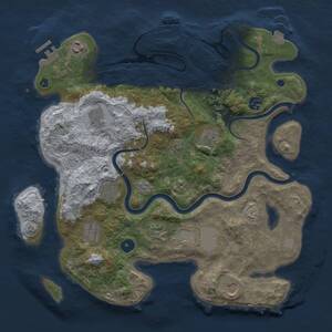 Thumbnail Rust Map: Procedural Map, Size: 3750, Seed: 462440416, 16 Monuments
