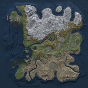 Thumbnail Rust Map: Procedural Map, Size: 3700, Seed: 1146814212, 17 Monuments