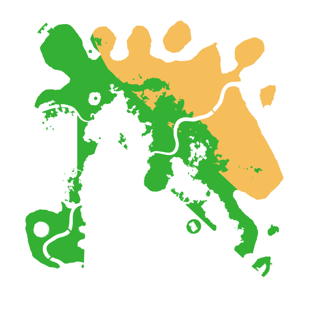 Biome Rust Map: Procedural Map, Size: 3600, Seed: 119734