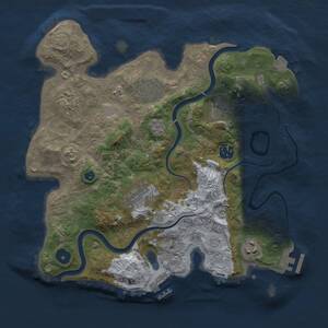 Thumbnail Rust Map: Procedural Map, Size: 3300, Seed: 1525548817, 13 Monuments
