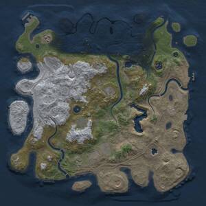 Thumbnail Rust Map: Procedural Map, Size: 4250, Seed: 505253486, 15 Monuments