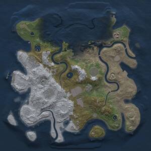 Thumbnail Rust Map: Procedural Map, Size: 3500, Seed: 5112423, 14 Monuments