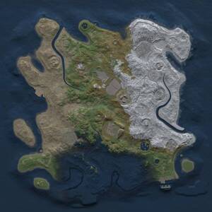 Thumbnail Rust Map: Procedural Map, Size: 3500, Seed: 211163102, 14 Monuments
