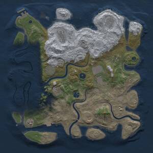 Thumbnail Rust Map: Procedural Map, Size: 3800, Seed: 1076481428, 16 Monuments