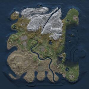 Thumbnail Rust Map: Procedural Map, Size: 3650, Seed: 313861588, 18 Monuments