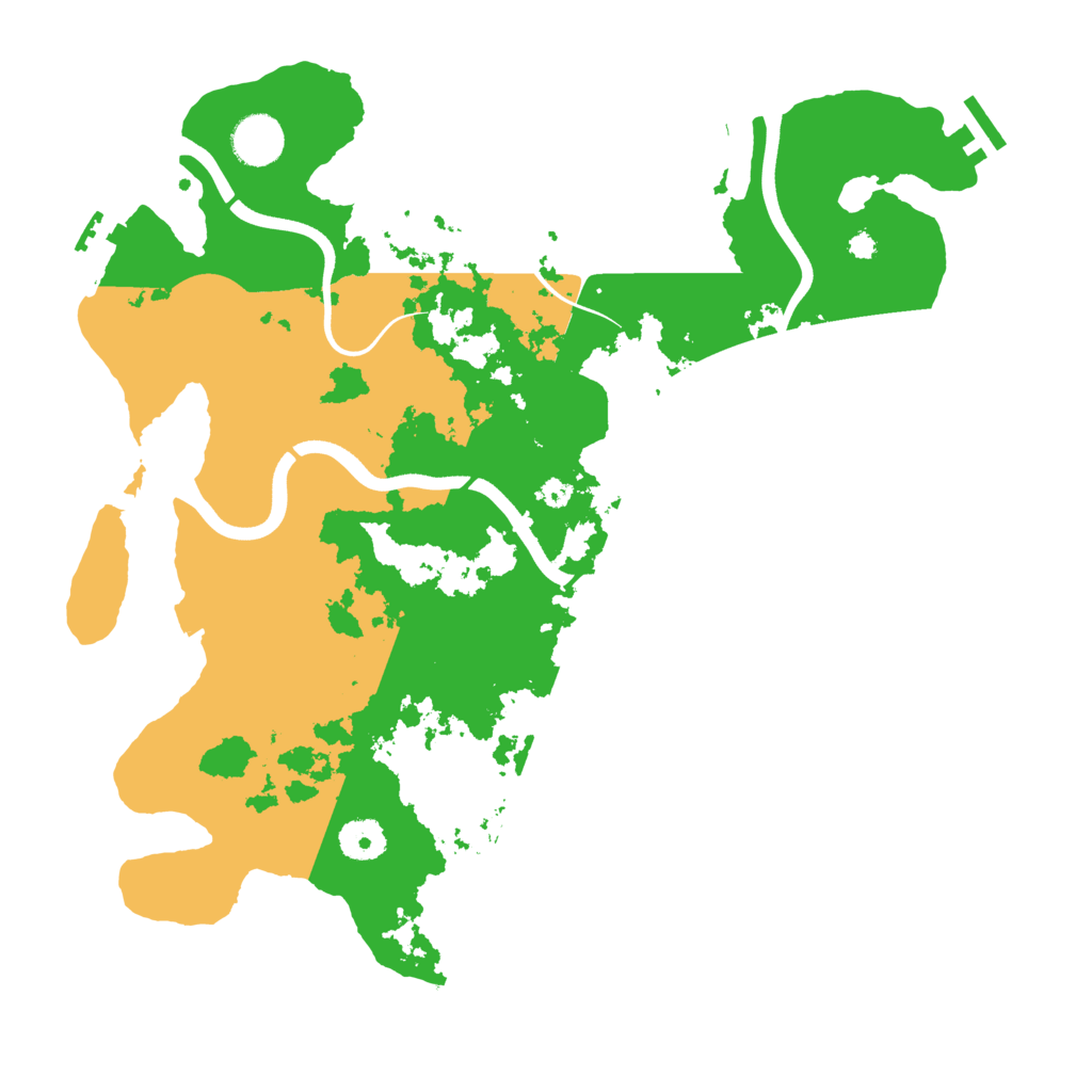 Biome Rust Map: Procedural Map, Size: 3700, Seed: 809626101