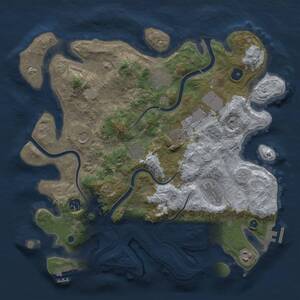Thumbnail Rust Map: Procedural Map, Size: 3800, Seed: 743815549, 15 Monuments