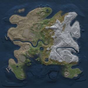 Thumbnail Rust Map: Procedural Map, Size: 3500, Seed: 1577413655, 15 Monuments