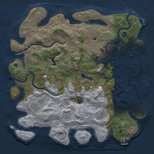 Thumbnail Rust Map: Procedural Map, Size: 4500, Seed: 561369665, 17 Monuments