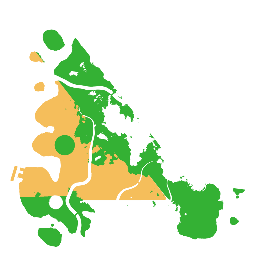 Biome Rust Map: Procedural Map, Size: 3500, Seed: 309792327
