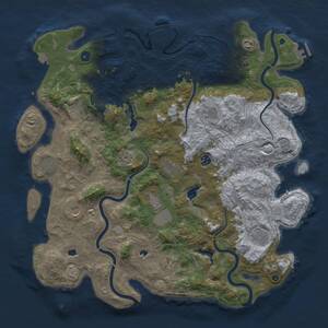 Thumbnail Rust Map: Procedural Map, Size: 4750, Seed: 404144461, 17 Monuments