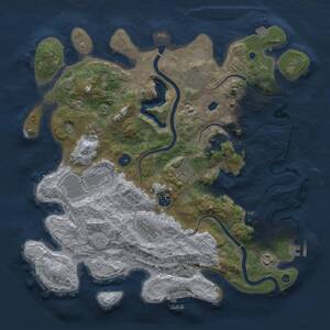Thumbnail Rust Map: Procedural Map, Size: 4000, Seed: 949476445, 14 Monuments