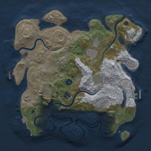 Thumbnail Rust Map: Procedural Map, Size: 3500, Seed: 534071490, 14 Monuments