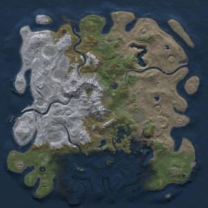 Thumbnail Rust Map: Procedural Map, Size: 5000, Seed: 1513283228, 17 Monuments
