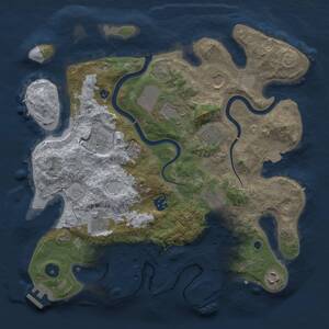 Thumbnail Rust Map: Procedural Map, Size: 3500, Seed: 277113823, 15 Monuments