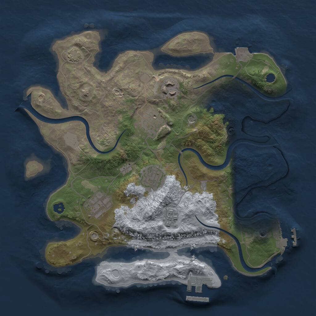 Rust Map: Procedural Map, Size: 2800, Seed: 212354, 10 Monuments