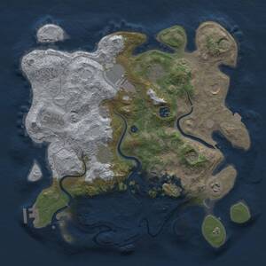 Thumbnail Rust Map: Procedural Map, Size: 3700, Seed: 998155, 15 Monuments