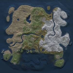 Thumbnail Rust Map: Procedural Map, Size: 4000, Seed: 990351, 15 Monuments