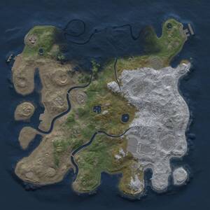 Thumbnail Rust Map: Procedural Map, Size: 3750, Seed: 44085, 15 Monuments