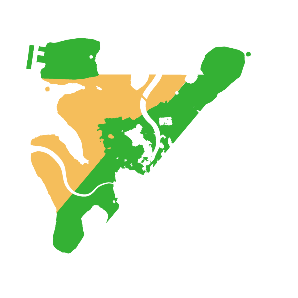 Biome Rust Map: Procedural Map, Size: 2500, Seed: 74865