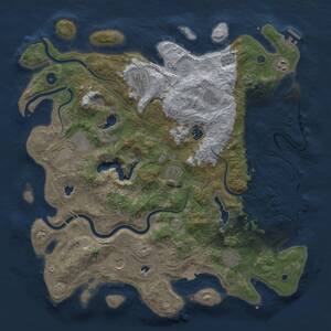 Thumbnail Rust Map: Procedural Map, Size: 4500, Seed: 97341788, 15 Monuments