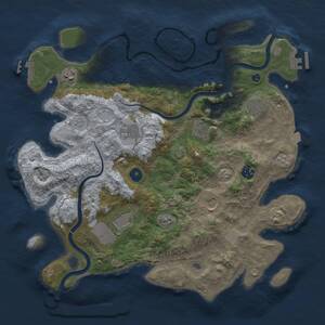 Thumbnail Rust Map: Procedural Map, Size: 3800, Seed: 86217054, 14 Monuments