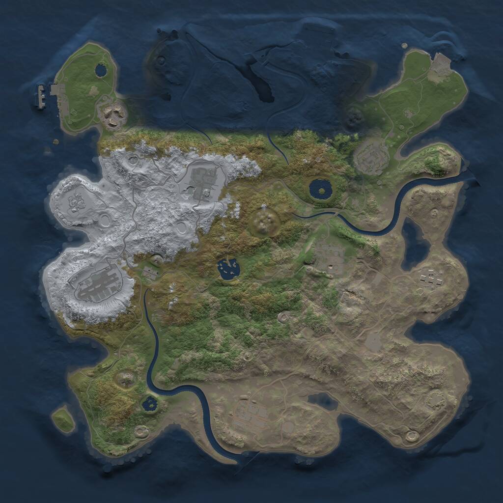Rust Map: Procedural Map, Size: 3400, Seed: 1573025114, 14 Monuments