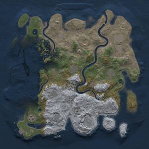Thumbnail Rust Map: Procedural Map, Size: 3800, Seed: 148197007, 15 Monuments