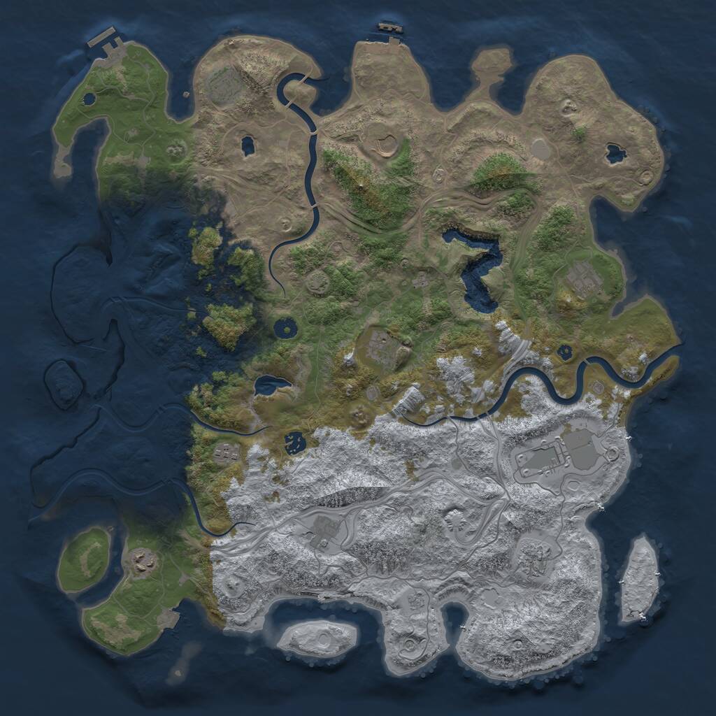 Rust Map: Procedural Map, Size: 4750, Seed: 1306202508, 17 Monuments