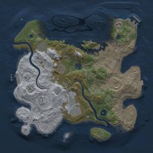 Thumbnail Rust Map: Procedural Map, Size: 3500, Seed: 938398921, 15 Monuments