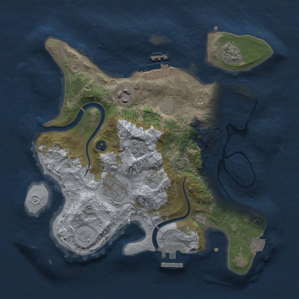 Rust Map: Procedural Map, Size: 2800, Seed: 5558812, 9 Monuments