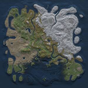 Thumbnail Rust Map: Procedural Map, Size: 4800, Seed: 1793855281, 16 Monuments