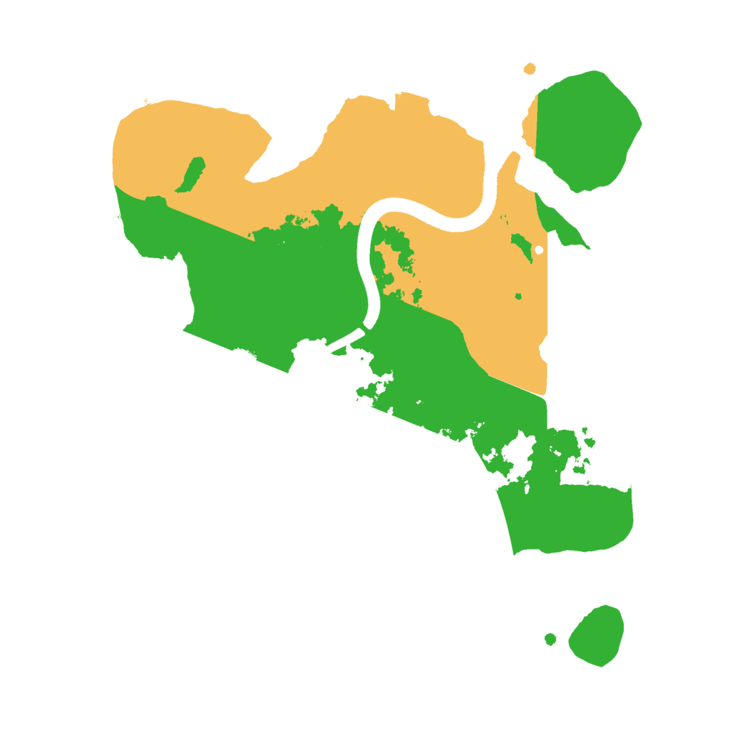 Biome Rust Map: Procedural Map, Size: 2500, Seed: 53421