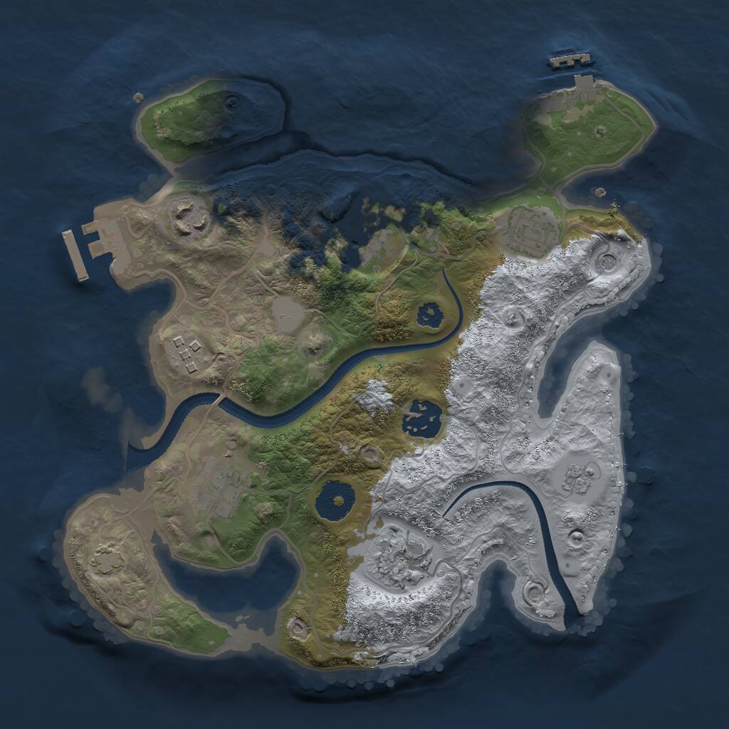 Rust Map: Procedural Map, Size: 2800, Seed: 78334829, 13 Monuments