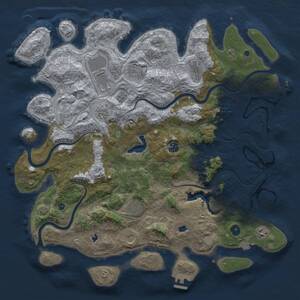Thumbnail Rust Map: Procedural Map, Size: 4500, Seed: 1999215939, 15 Monuments