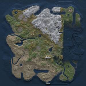 Thumbnail Rust Map: Procedural Map, Size: 4200, Seed: 50090000, 16 Monuments