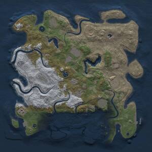 Thumbnail Rust Map: Procedural Map, Size: 4050, Seed: 170815017, 16 Monuments