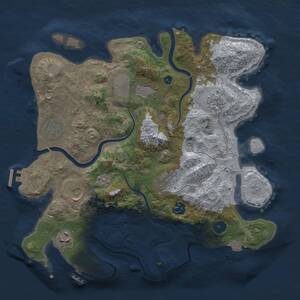 Thumbnail Rust Map: Procedural Map, Size: 3500, Seed: 1614242055, 14 Monuments