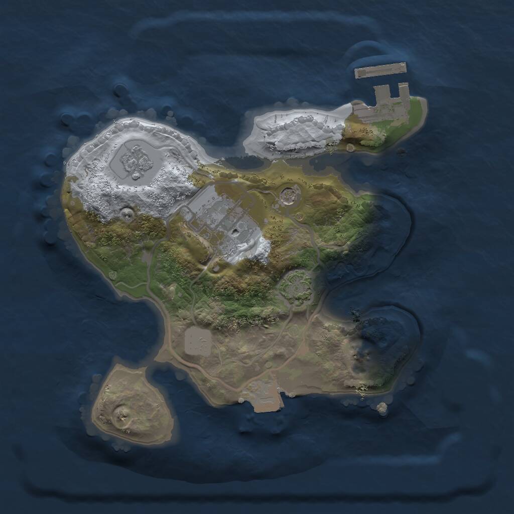 Rust Map: Procedural Map, Size: 2000, Seed: 1718659964, 6 Monuments