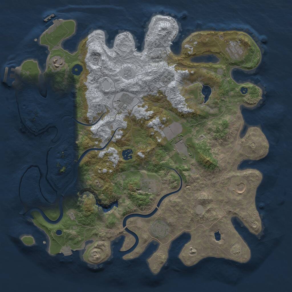 Rust Map: Procedural Map, Size: 4000, Seed: 564634882, 15 Monuments