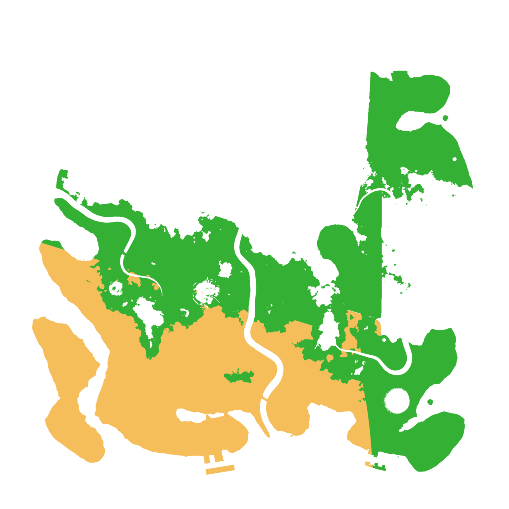Biome Rust Map: Procedural Map, Size: 3600, Seed: 525387