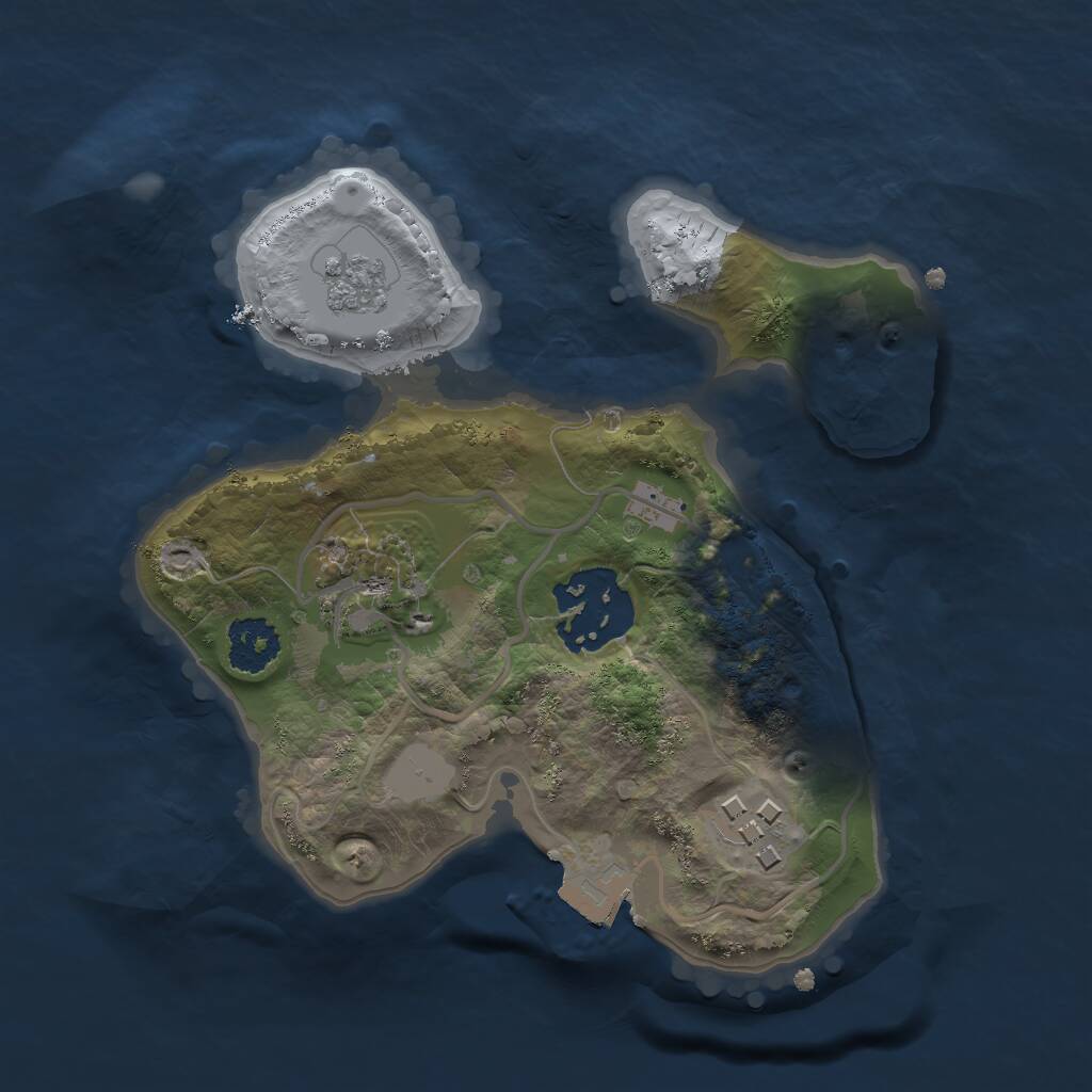 Rust Map: Procedural Map, Size: 2020, Seed: 166079283, 5 Monuments