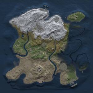 Thumbnail Rust Map: Procedural Map, Size: 3000, Seed: 786464436, 12 Monuments