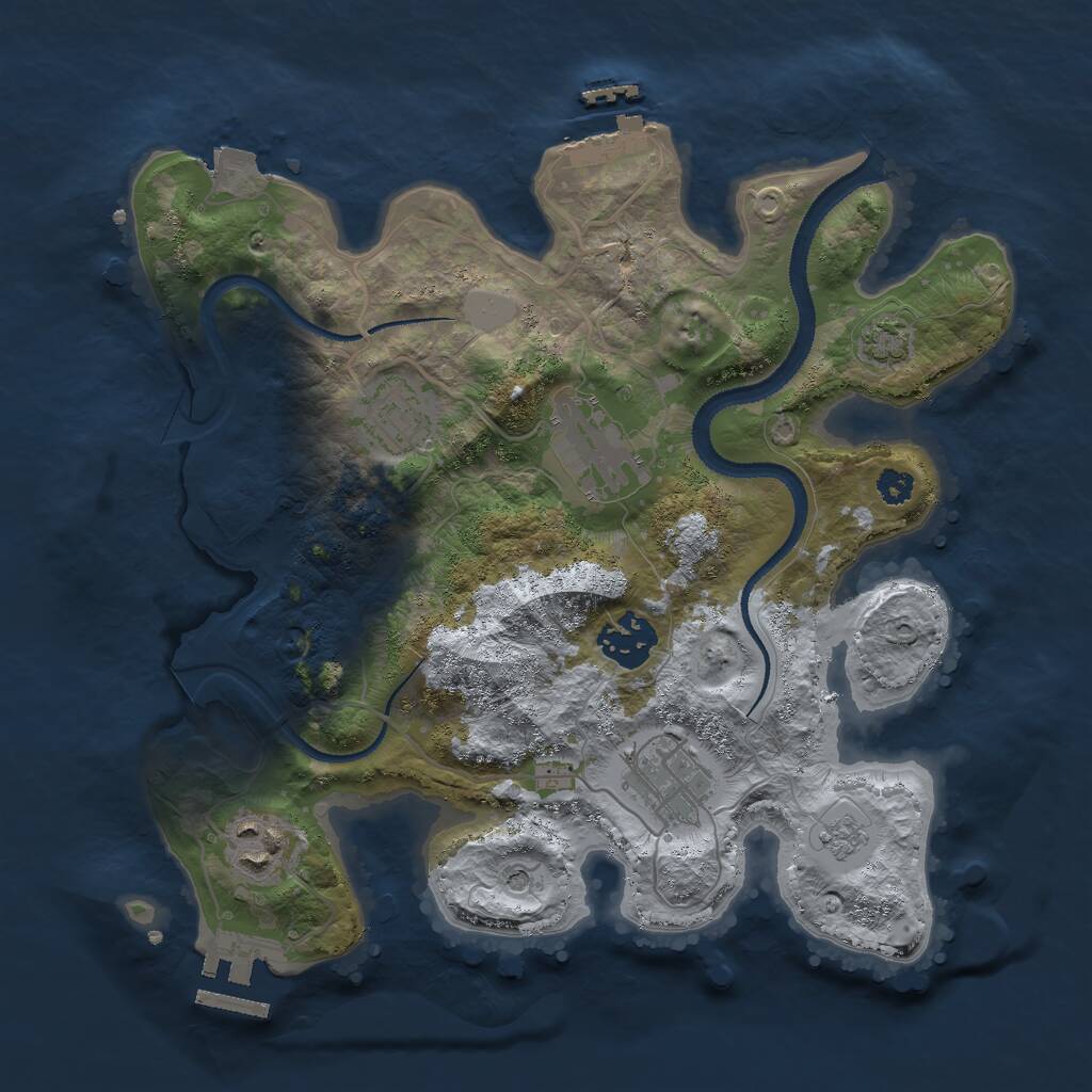 Rust Map: Procedural Map, Size: 3000, Seed: 1558610062, 11 Monuments