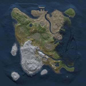 Thumbnail Rust Map: Procedural Map, Size: 3000, Seed: 1211251389, 12 Monuments