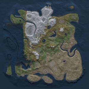 Thumbnail Rust Map: Procedural Map, Size: 4000, Seed: 1778138748, 16 Monuments